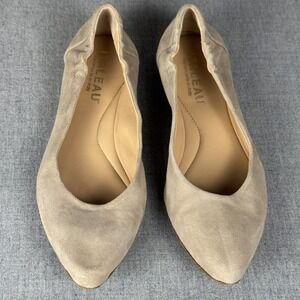 Italeau Mara Taupe Suede Flexlite Ballet Flats Size EU 37.5 /‎ US 7